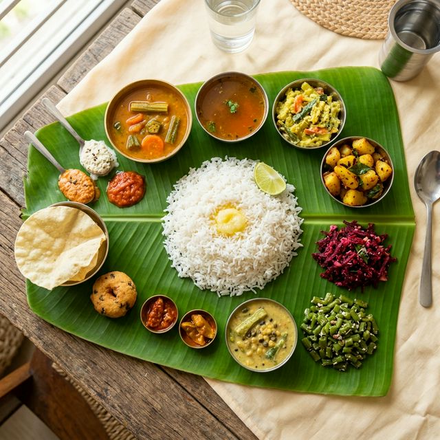 South Indian Veg Meals on Banana Leaf - Best Cloud Kitchen